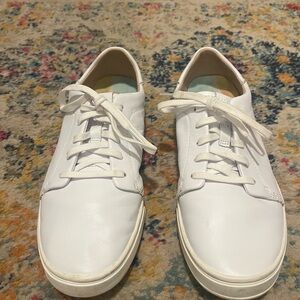 OluKai Women's White Leather Sneakers
